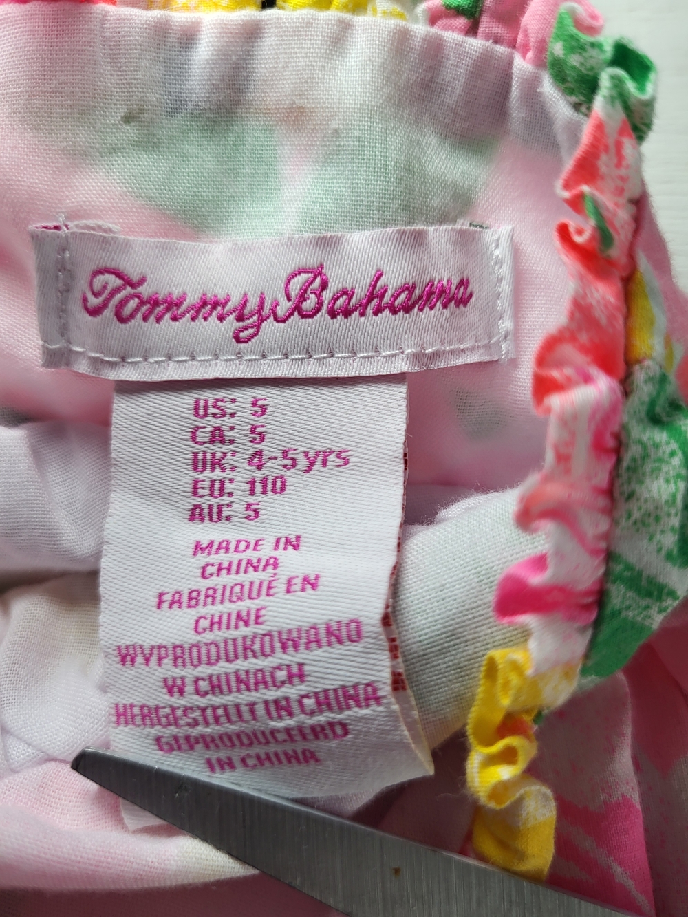 Tommy Bahama Girl's Lot Of 2 Dresses Tropical Floral Cotton Spring Summer. - Picture 4 of 11